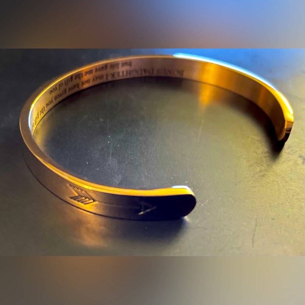 Mint & Lily Bonus Daughter Gold Cuff Bracelet
